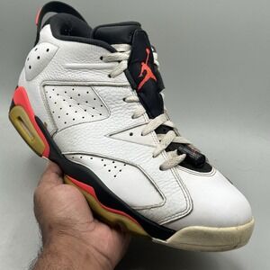 Air Jordan 6 Men Size 11  White Infrared Basketball Shoes Sneakers 304401-123